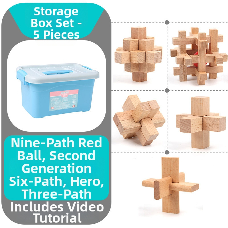 Set Kongming Lock Luban Ball – Puzzle cu nouă inele conectate, Lerth, pentru copii 4–6 ani