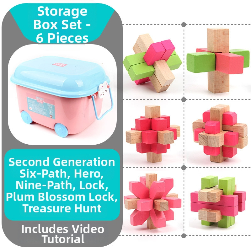 Set Kongming Lock Luban Ball – Puzzle cu nouă inele conectate, Lerth, pentru copii 4–6 ani