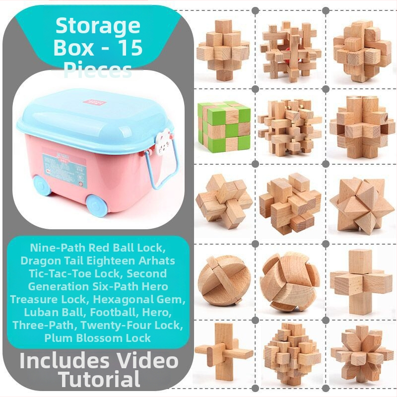 Set Kongming Lock Luban Ball – Puzzle cu nouă inele conectate, Lerth, pentru copii 4–6 ani