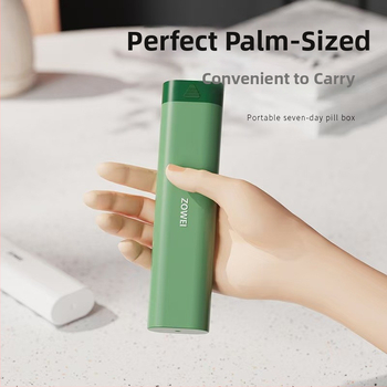 Cutie portabilă pentru pastile, 7 zile, compartimente sigilate și capac, ABS plastic, organizator pentru trei mese pe zi, stil japonez