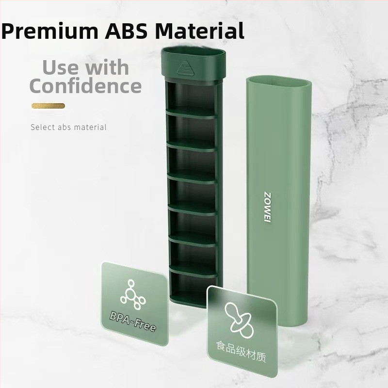 Cutie portabilă pentru pastile, 7 zile, compartimente sigilate și capac, ABS plastic, organizator pentru trei mese pe zi, stil japonez