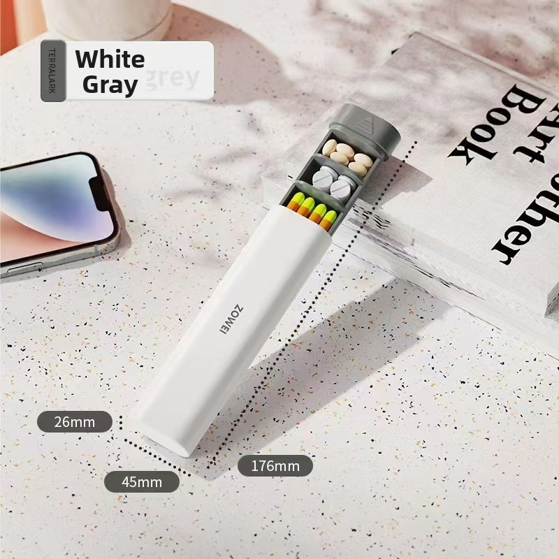 Cutie portabilă pentru pastile, 7 zile, compartimente sigilate și capac, ABS plastic, organizator pentru trei mese pe zi, stil japonez