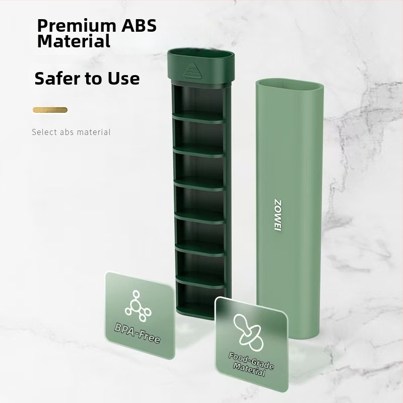 Cutie portabilă pentru pastile, 7 zile, compartimente sigilate și capac, ABS plastic, organizator pentru trei mese pe zi, stil japonez