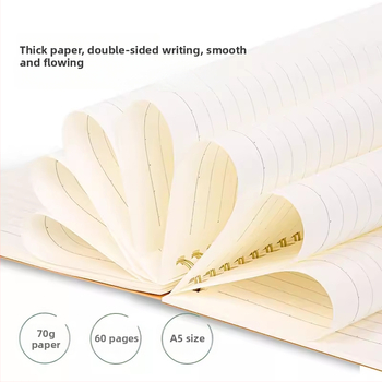 Deli LA560 agendă spirală cu copertă din hârtie kraft, model LA560-06, 60 de pagini, 70 gsm