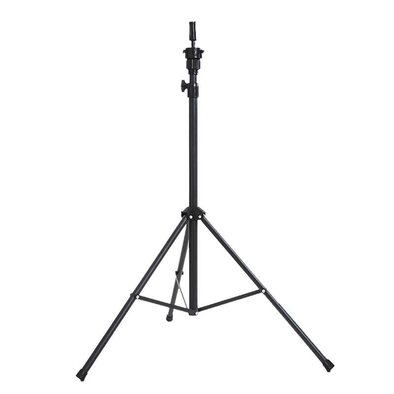 Suport pentru cap pentru peruci — trepied de podea, model 003, păr de mătase, poate fi vopsit, breton drept, lungime medie-lungă