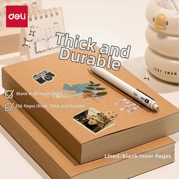 Jurnal Deli cu legare adezivă, copertă din hârtie, hârtie 80 g/m² din pulpă lemnoasă, 256 pagini