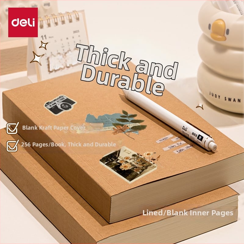 Jurnal Deli cu legare adezivă, copertă din hârtie, hârtie 80 g/m² din pulpă lemnoasă, 256 pagini
