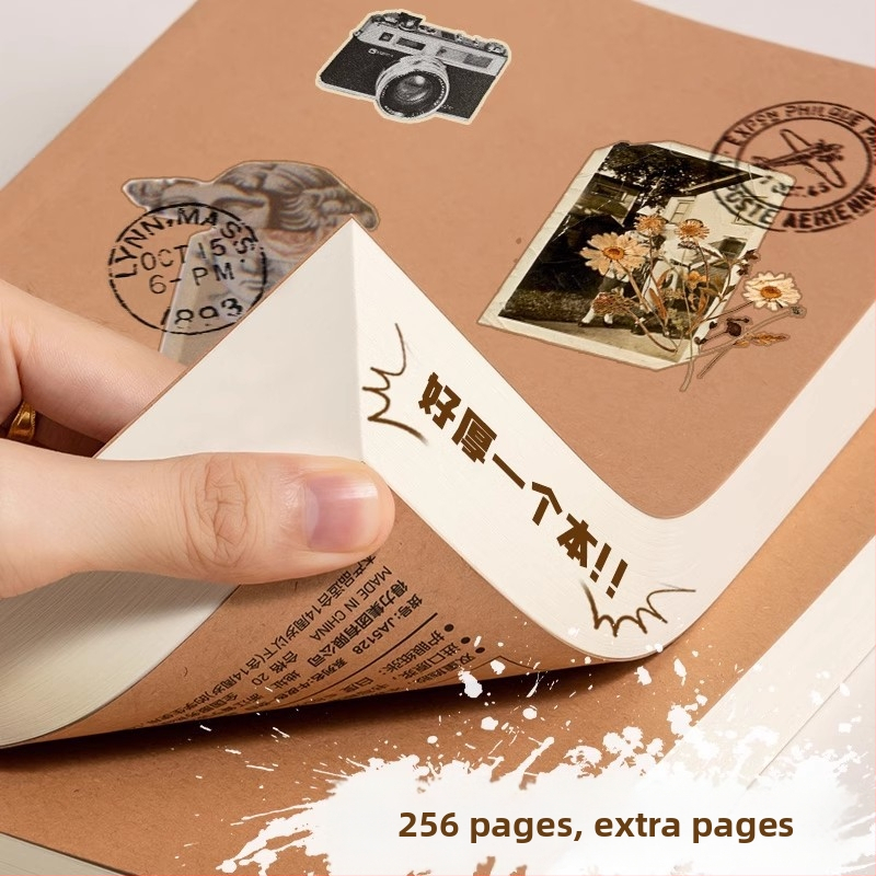 Jurnal Deli cu legare adezivă, copertă din hârtie, hârtie 80 g/m² din pulpă lemnoasă, 256 pagini