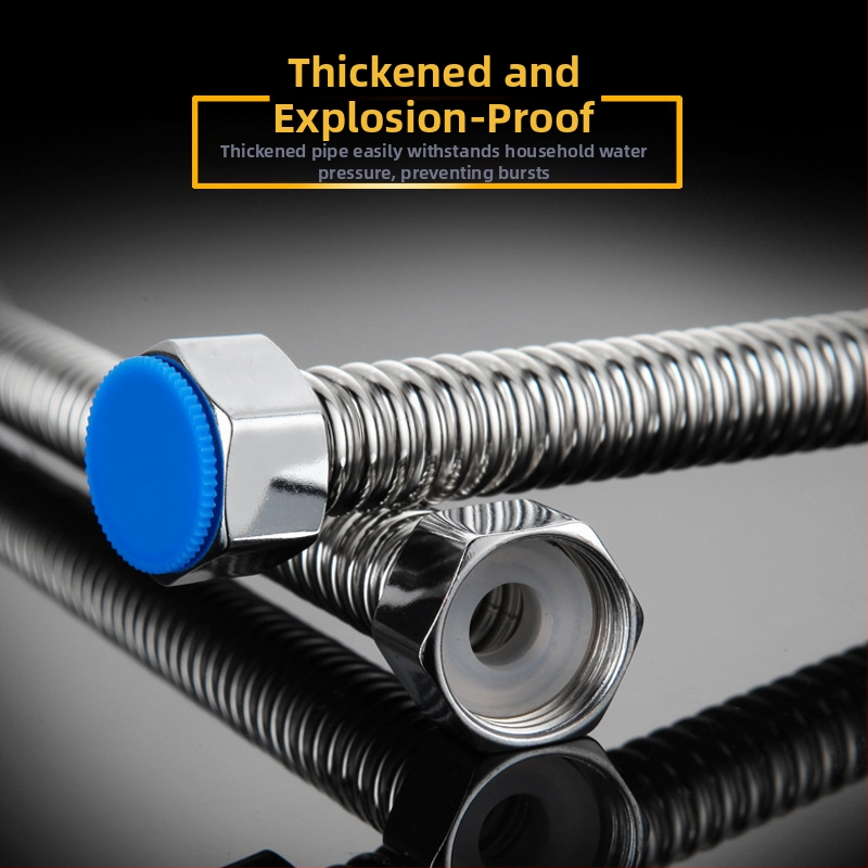 Conductă flexibilă din oțel inoxidabil 304 – rezistentă la explozie, presiune înaltă, pentru conectarea la boiler (apă rece și caldă)