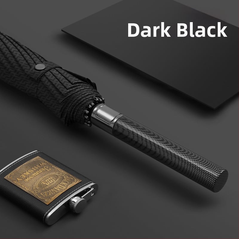 Реверсивен сгъваем чадър с 280T плат, автоматично отваряне/затваряне, каркас с 10 ребра от фибър, обхват 55–61 см, UV защита UPF30+, двойно дебело покритие, мъжки бизнес чадър