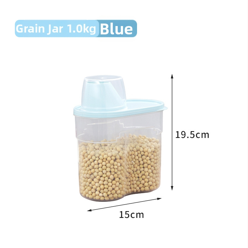 Cutie de depozitare cereale pentru uz casnic, etanșă, rezistentă la umezeală și insecte, din plastic PP, de calitate alimentară, capacitate peste 10 L