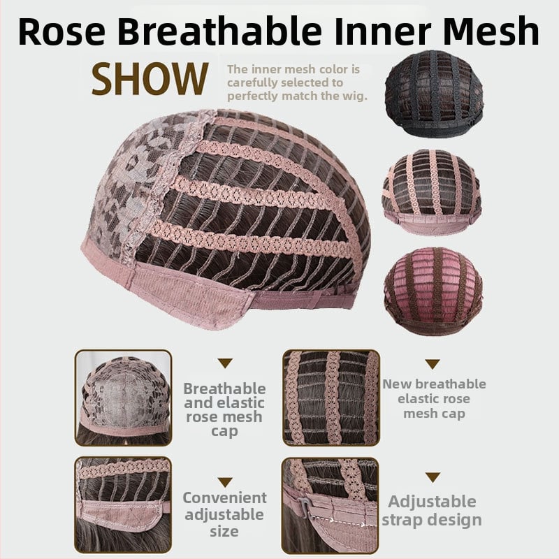 Perucă cu păr scurt drept, franjuri Qi, pentru femei, din fibre rezistente la temperaturi înalte, model W–t449