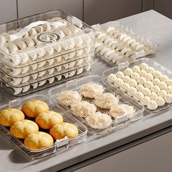 Cutie pentru gyoza – multi-strat, cu temporizator, pentru congelare și depozitare, portabilă, sigilare