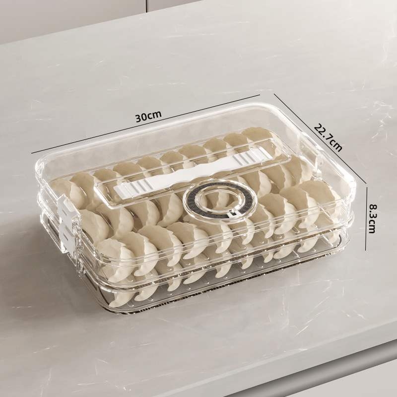 Cutie pentru gyoza – multi-strat, cu temporizator, pentru congelare și depozitare, portabilă, sigilare