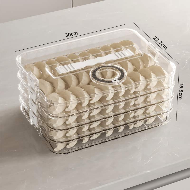 Cutie pentru gyoza – multi-strat, cu temporizator, pentru congelare și depozitare, portabilă, sigilare