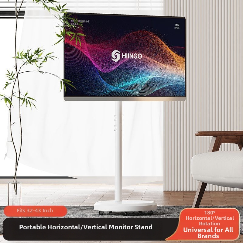 Podna mobilna stalk za zaslon s rotirajućim zaslonom, podesivi visina TV stalak s kotačićima — mehaničko upravljanje; međudržavni izvoz; pribor; daljinski upravljač za TV