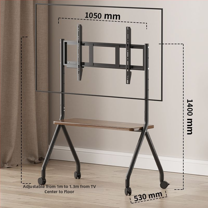 Podna mobilna stalk za zaslon s rotirajućim zaslonom, podesivi visina TV stalak s kotačićima — mehaničko upravljanje; međudržavni izvoz; pribor; daljinski upravljač za TV