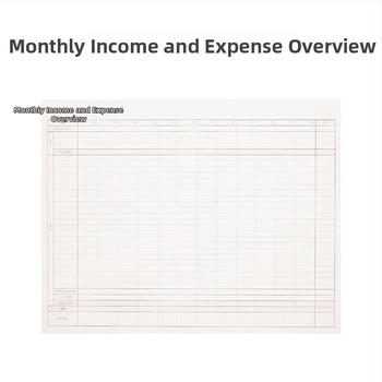 Caiet cu planificare lunară și săptămânală, înregistrări privind veniturile și cheltuielile gospodăriei, planificare zilnică a cheltuielilor; stil japonez-coreean, copertă PVC, legare cu ață, 50 de pagini