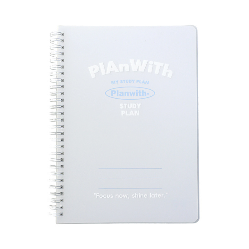 Planwith jurnal cu foi detașabile pentru autodisciplină, planificare simplă, copertă PP, legare cu ață, hârtie 320 g, 1–50 pagini