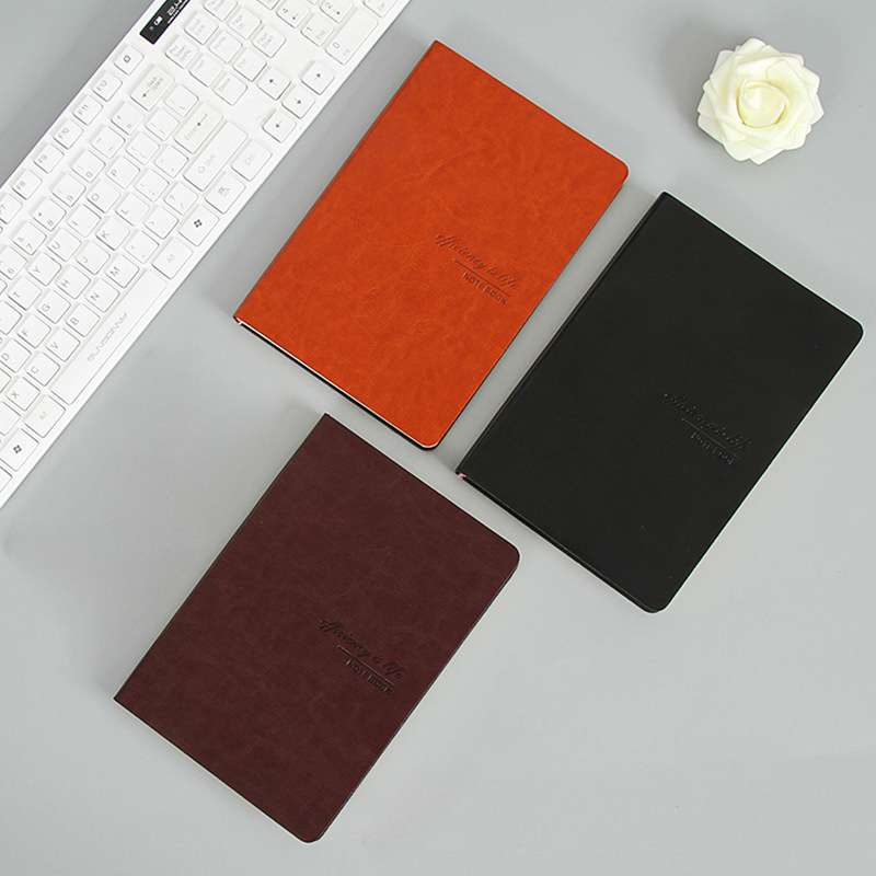 Caiet cu copertă din piele, legare spirală, hârtie 80 g/m², 200–300 pagini, seria 50, stil birou de afaceri