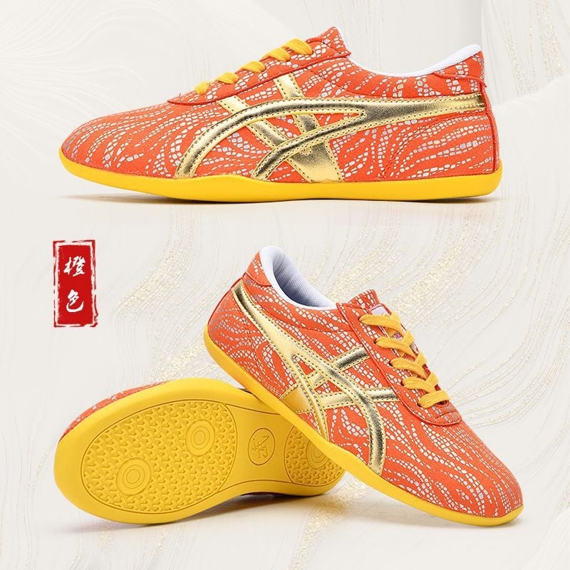 Pantofi Wu Shu de antrenament Unisex, partea superioară din microfibră, talpă din tendoane de vițel, toc mic 1–3 cm, respirabili, ușori, anti-derapare, încălțăminte fitness pentru interior