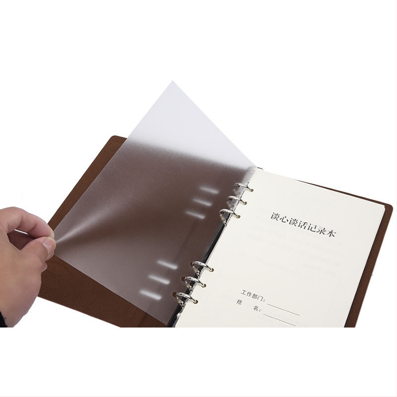 Caiet cu procese-verbale ale întâlnirilor și studiu pentru membri de partid, copertă PU, legare cu foi detașabile, 200 de pagini, hârtie 80 gsm, model OL-2020-002