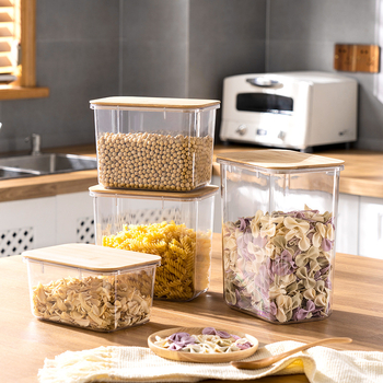 Cutie din plastic pentru conservarea alimentelor, pătrată (rezistentă la umezeală, capacitate 2.1–3 L, stil modern minimalist)