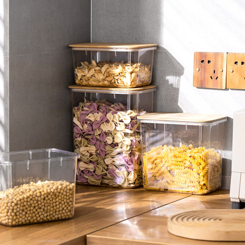 Cutie din plastic pentru conservarea alimentelor, pătrată (rezistentă la umezeală, capacitate 2.1–3 L, stil modern minimalist)