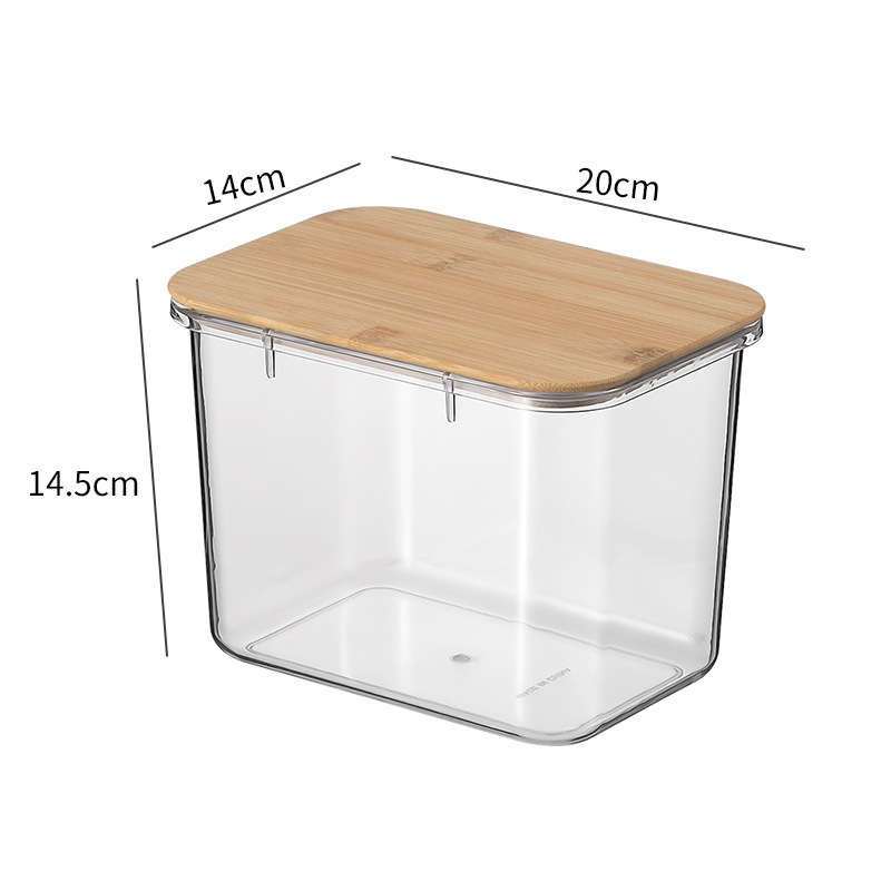 Cutie din plastic pentru conservarea alimentelor, pătrată (rezistentă la umezeală, capacitate 2.1–3 L, stil modern minimalist)