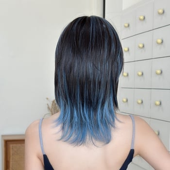 Perucă pentru femei, fibră sintetică rezistentă la temperatură, acoperire completă a capului, model D-120-5, tehnologie de procesare: mecanism, breton: drept sau înclinat