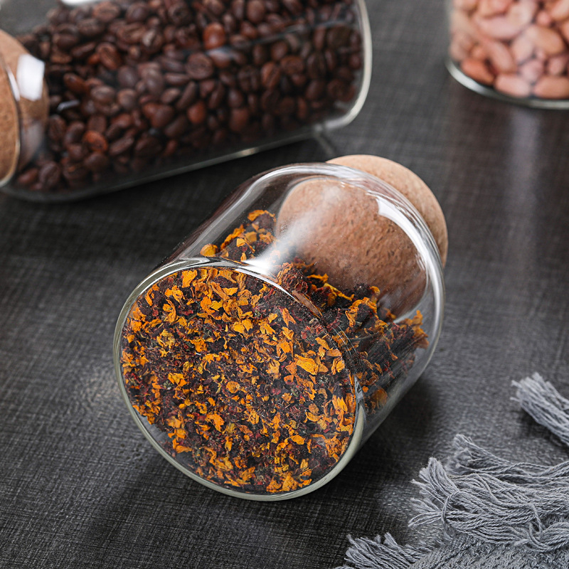 Borcan de sticlă pentru depozitare, cu capac sferic, 800–1000 ml, compatibil cu microundele, personalizabil