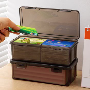 Cutie de depozitare pentru birou - Plastic PP, pliabilă, sigilată, poate fi stivuită, rezistentă la praf, stil japonez