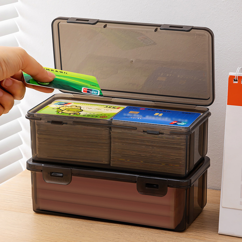 Cutie de depozitare pentru birou - Plastic PP, pliabilă, sigilată, poate fi stivuită, rezistentă la praf, stil japonez