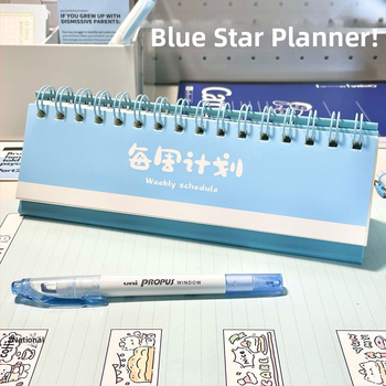 Calendar de birou cu husă PP, legare cu foi libere, Dowling hârtie 40 g, 120 pagini, stil creativ.