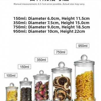 Borcane rotunde din sticlă, sigilate – rezistente la umezeală pentru ceai și condimente, depozitare de bucătărie