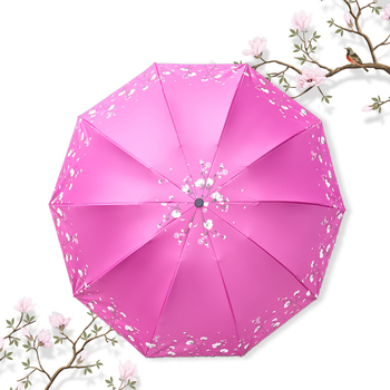 Ομπρέλα εξωτερικού χώρου για ήλιο και βροχή, αυτόματη έναρξη ανοίγματος, σκελετός από σίδηρο με πλαστική λαβή, σχέδιο με πάπια, UPF >30, εκτύπωση λογότυπου