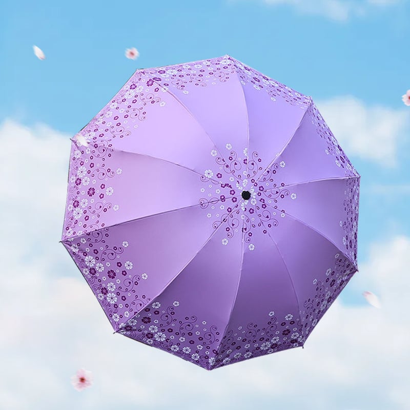 Ομπρέλα εξωτερικού χώρου για ήλιο και βροχή, αυτόματη έναρξη ανοίγματος, σκελετός από σίδηρο με πλαστική λαβή, σχέδιο με πάπια, UPF >30, εκτύπωση λογότυπου