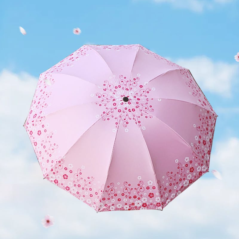 Ομπρέλα εξωτερικού χώρου για ήλιο και βροχή, αυτόματη έναρξη ανοίγματος, σκελετός από σίδηρο με πλαστική λαβή, σχέδιο με πάπια, UPF >30, εκτύπωση λογότυπου