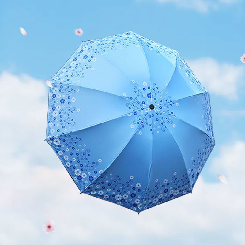 Ομπρέλα εξωτερικού χώρου για ήλιο και βροχή, αυτόματη έναρξη ανοίγματος, σκελετός από σίδηρο με πλαστική λαβή, σχέδιο με πάπια, UPF >30, εκτύπωση λογότυπου