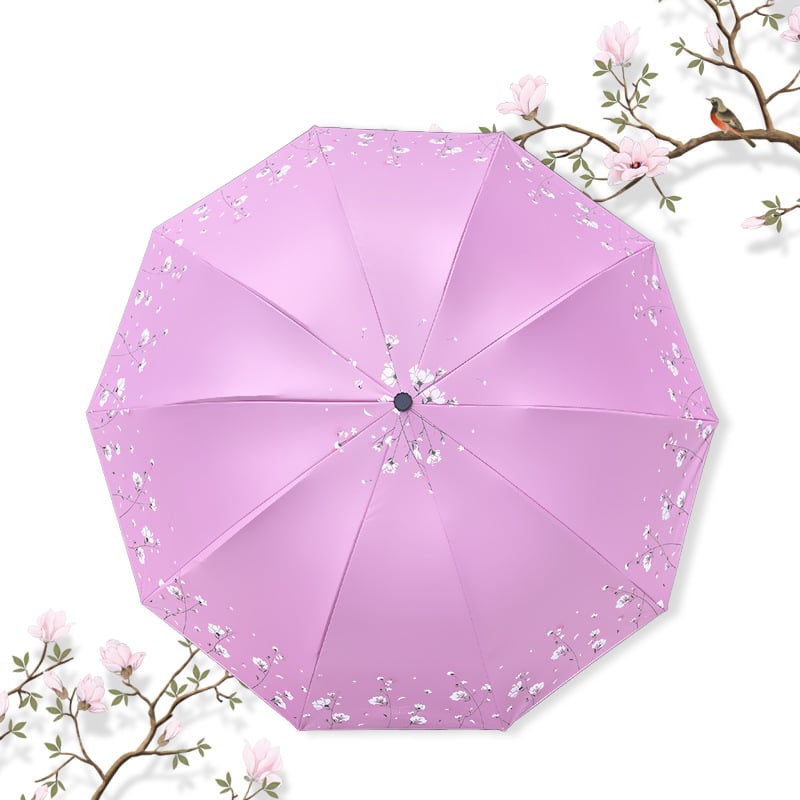 Ομπρέλα εξωτερικού χώρου για ήλιο και βροχή, αυτόματη έναρξη ανοίγματος, σκελετός από σίδηρο με πλαστική λαβή, σχέδιο με πάπια, UPF >30, εκτύπωση λογότυπου