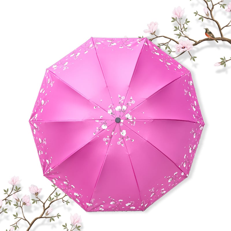 Ομπρέλα εξωτερικού χώρου για ήλιο και βροχή, αυτόματη έναρξη ανοίγματος, σκελετός από σίδηρο με πλαστική λαβή, σχέδιο με πάπια, UPF >30, εκτύπωση λογότυπου