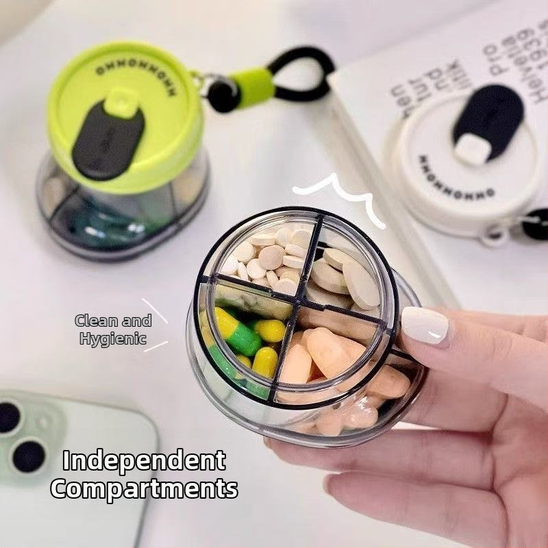 Cutie pentru medicamente 8635 — ABS+PC etanșă, capacitate 2L, portabilă pentru acasă și în deplasare