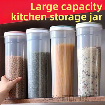 Crisper – recipient plastic pentru bucătărie, capacitate 1–2 L, formă rotundă, stil lux discret