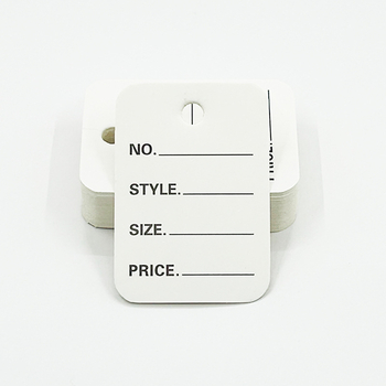 Etichete Prosperity din Kraft pentru haine, cu certificate pentru bijuterii și imprimare offset color