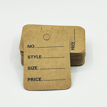 Etichete Prosperity din Kraft pentru haine, cu certificate pentru bijuterii și imprimare offset color