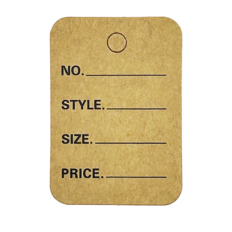 Etichete Prosperity din Kraft pentru haine, cu certificate pentru bijuterii și imprimare offset color