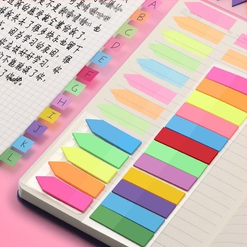 Friendly note adezive din plastic cu etichete de index transparente, scriibile