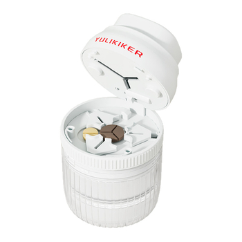 Cutie pentru pastile YULIKIKER M5675 cu divizoare, 1 compartiment, materiale ABS+PS+420 oțel inoxidabil, capac rabatabil