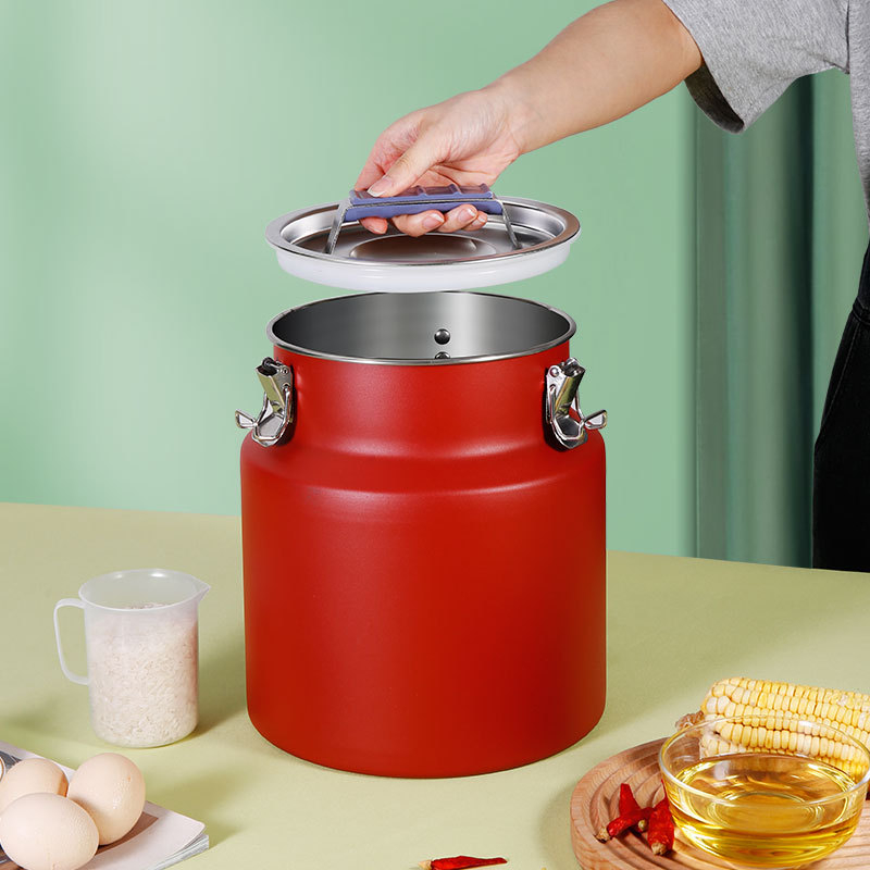 Fat Cook recipient din oțel inoxidabil, rotund, sigilat