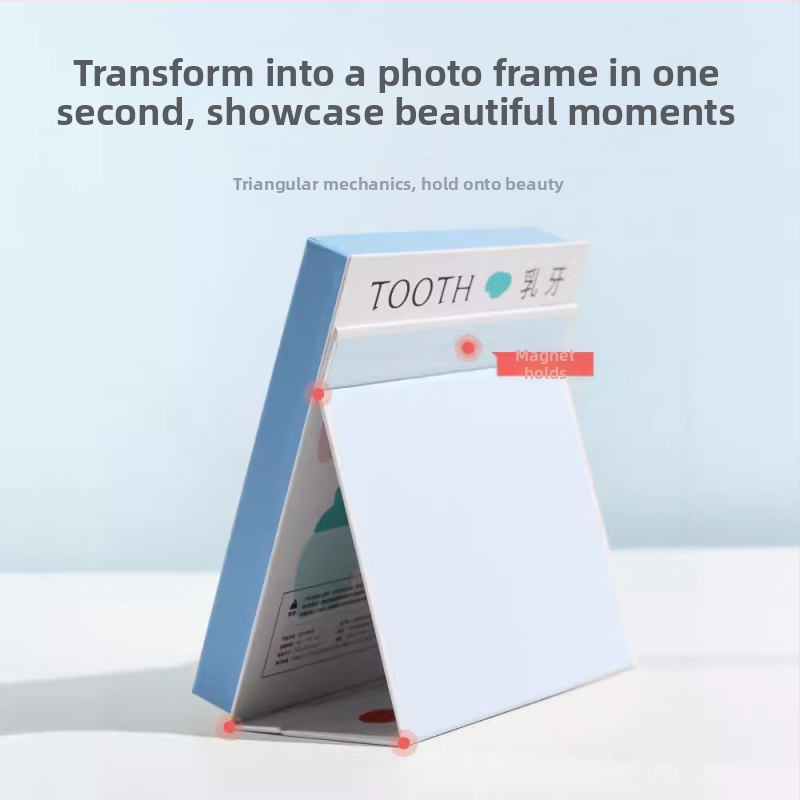 Kutija za uspomene dječjih mliječnih zuba – skladište mliječnih zuba i dječje kose, papirna konstrukcija